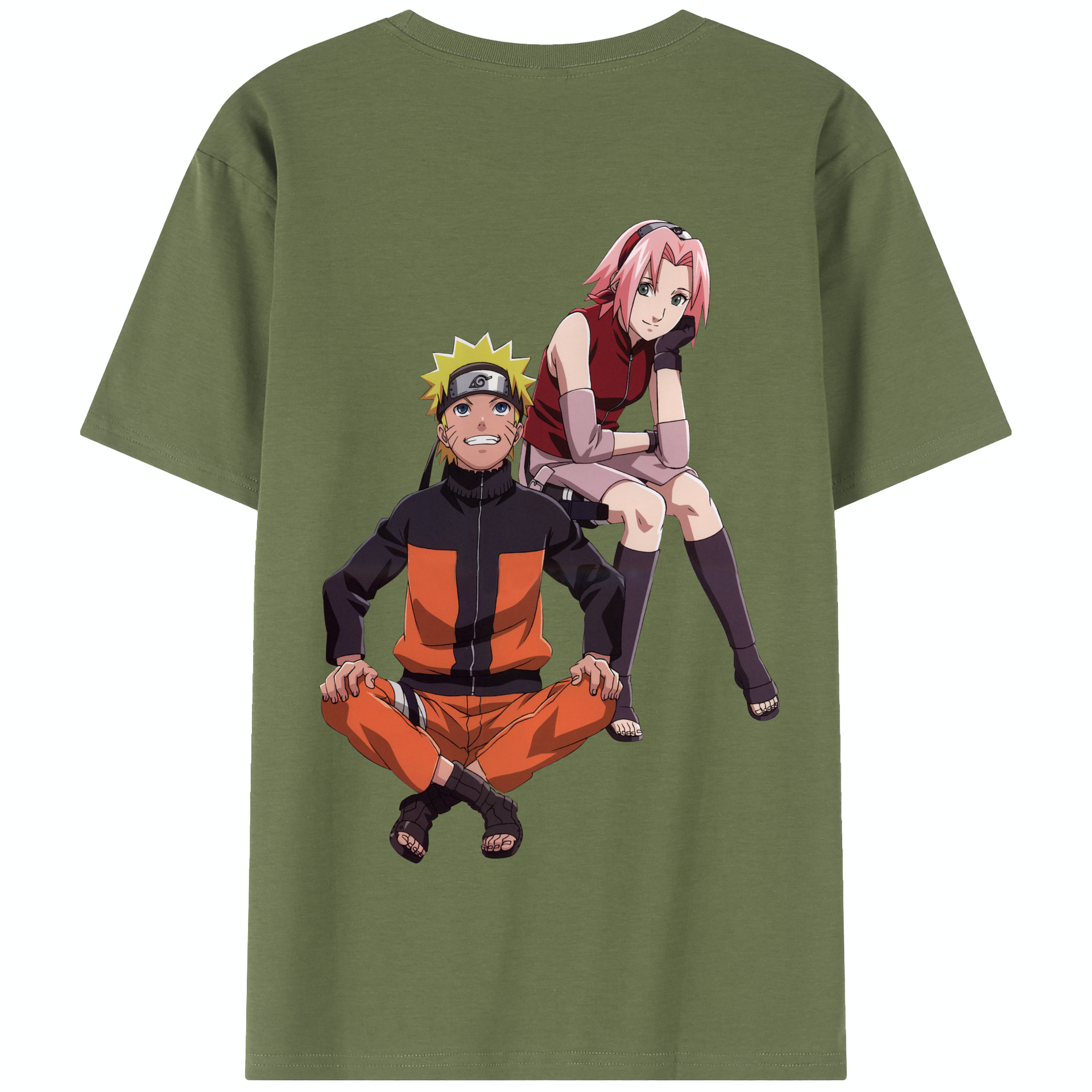 （画像用） NARUTO -ナルト- うずまき ナルト Uzumaki Naruto 綿100％半袖Tシャツ（背面プリント）